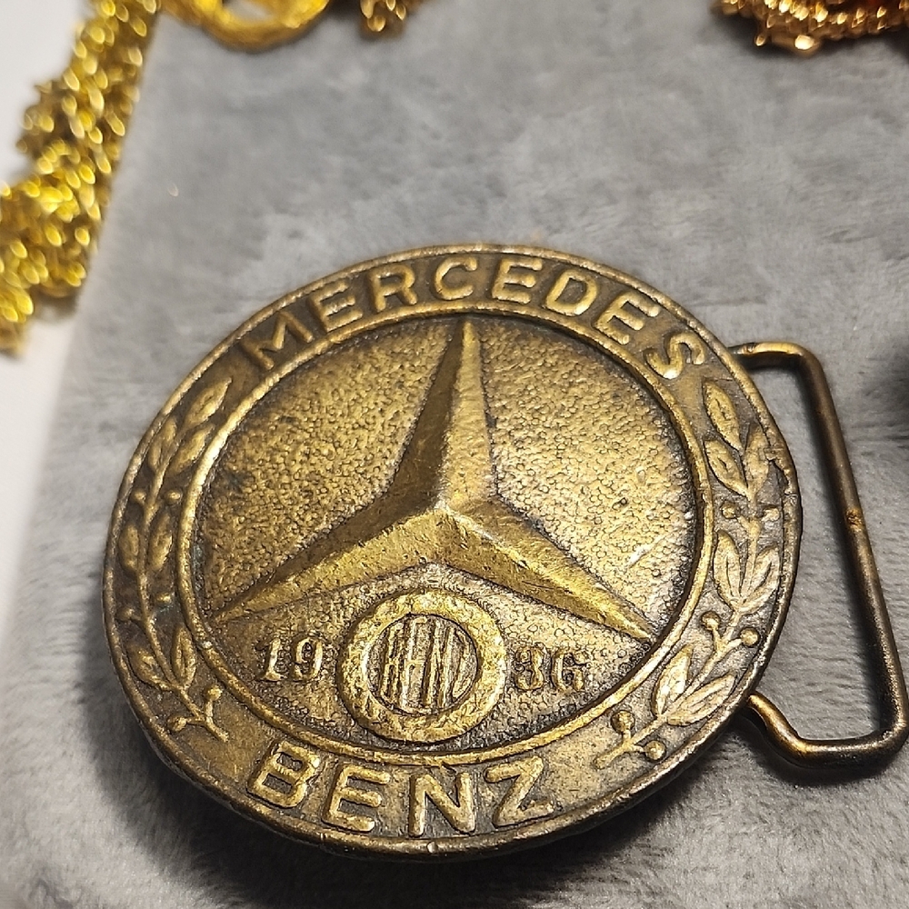 Mercedes Benz Gold Belt Buckle